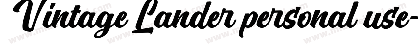 Vintage Lander personal use字体转换